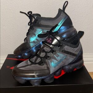 Nike Black and Blue Sneakers with Air Pods